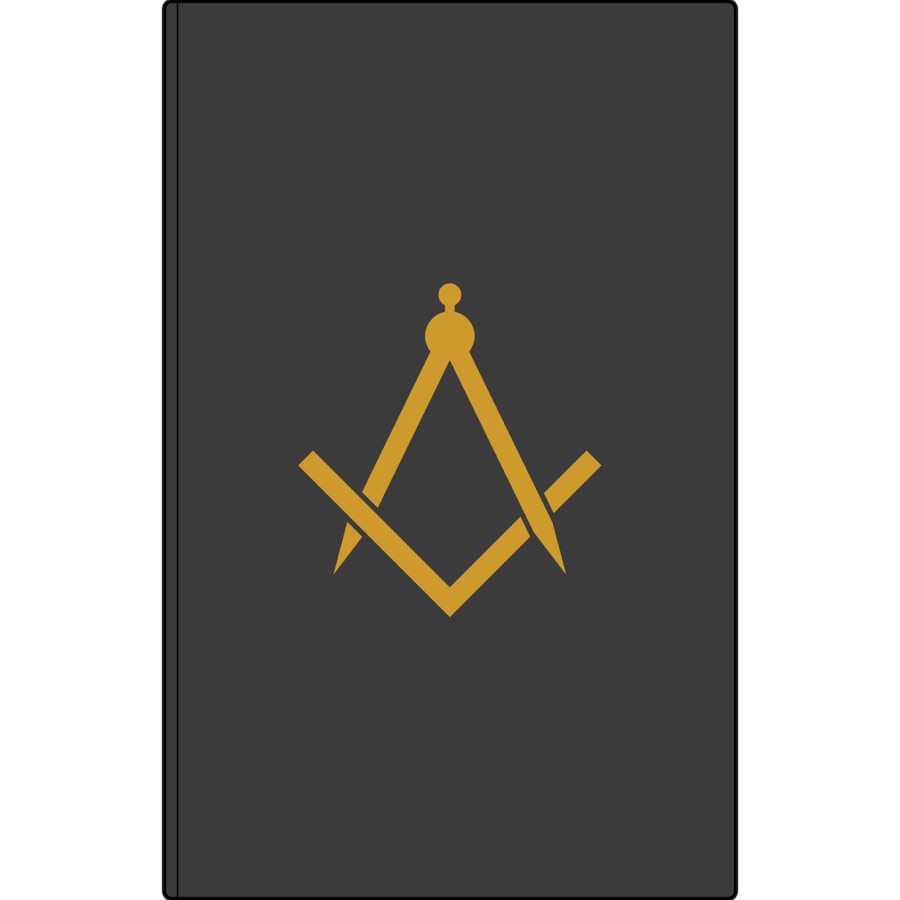 Masonic Engraved Vegan Leather Journal, Square & Compass Freemason Notebook Gift (photo 1 of 7)