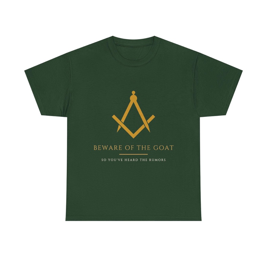 Funny Masonic Shirt, Beware of the Goat, Freemason Lodge Humor Tee (photo 1 of 5)
