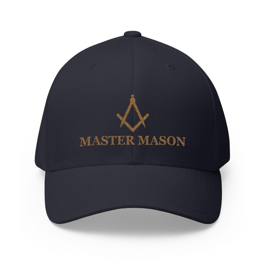 Embroidered Master Mason Square and Compass Hat, Structured Flexfit Cap (Made to Order)