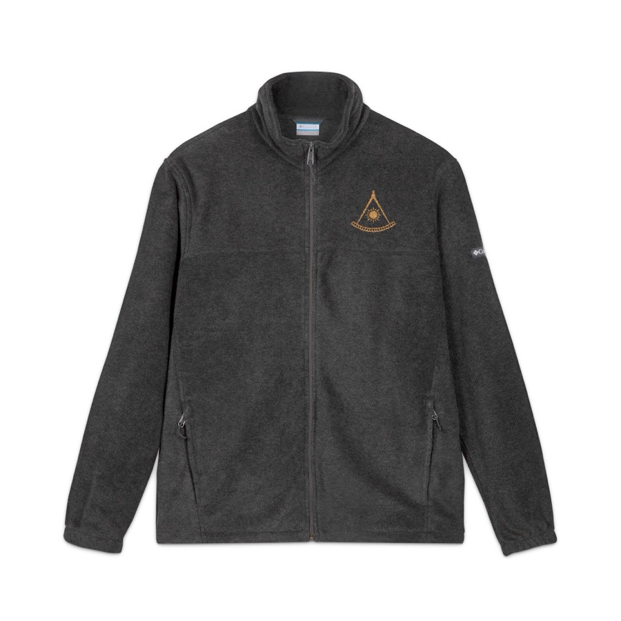 Embroidered Past Master Fleece Jacket, Masonic Installation Gift, Full Zip
